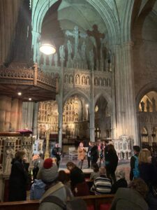 Svetlana talking in the church